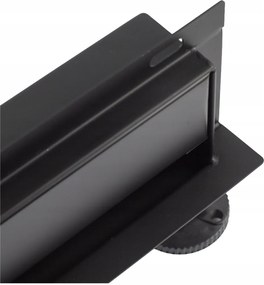 Aquauno Fali Lineáris Lefolyó 100 cm Fekete Teflon Bevonattal Alacsony Beépítés