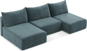 Türkiz kinyitható-tárolóhelyes sarokkanapé Kalena – Makamii