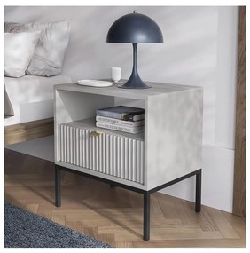 Éjjeliszekrény NOVA 56x54 cm szürke/fekete