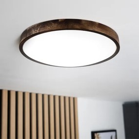 Brilagi - LED mennyezeti lámpa CARVALHO SLIM SMOKEY LED/36W/230V tölgy átm. 47,5 cm