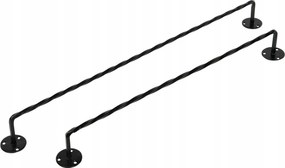 2 db Akasztó Loft Stílus matt fekete