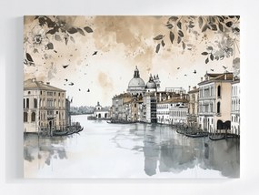 Poszter Város Panoráma Velence Canal Grande Vázlat 100x75