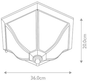 Elstead NE8-M - Kültéri mennyezeti lámpa NEW ENGLAND 2xE27/60W/230V IP44