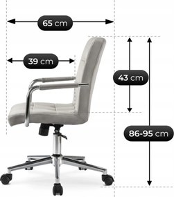 Forgószék ifjúsági szürke velúr. ASTRO