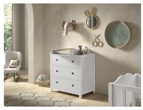 Fehér pelenkázó feltét (alkalmas komód mélysége 57 cm) Amori – Vipack