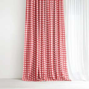 Goldea dekoratív drapéria - piros kockás 200x150 cm
