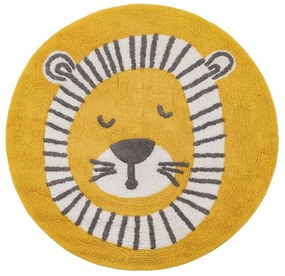 Okkersárga pamut gyerek szőnyeg ø 100 cm Lion – Ixia