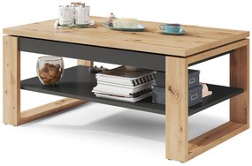 Mazzoni NUO Artisan Tölgy/Antracit (Sötétszürke) - MODERN DOHÁNYZÓASZTAL MEGEMELHETŐ ASZTALLAPPAL