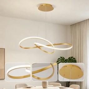 BRILAGI - LED dimmelhető kábeles csillár INFINITY LED/80W/230V 80x80 cm arany + távirányító