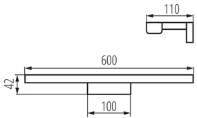 Kanlux 26684 - ASTEN LED 12W 230V IP44 für Badspiegelbeleuchtung
