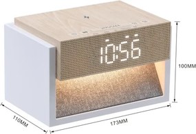 Immax 09114L - LED asztali lámpa ébresztővel és töltéssel CALM LED/1,2W/5V