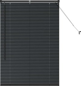 vidaXL Zsalugáter Redőnyök Fekete 130 x 90 cm Alumínium