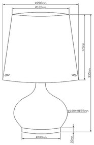 Fabas Luce 2533-34-102 - Asztali lámpa ADE 1xG9/25W/230V + 1xE14/60W