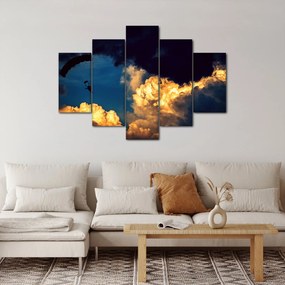 Ejtőernyős a felhőkben képe (150x105 cm)
