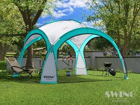 Kerti Pavilon Party Kupola 4,5x4,5m Turquoise Türkizkék