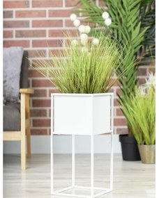 Virágállvány 50x24 cm, fehér