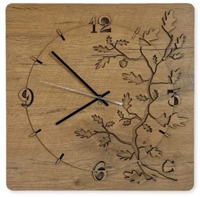 Li-Go 5499/DUB2 - Falióra 1xAA 40x40 cm tölgy