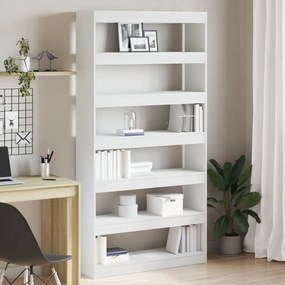 Fehér könyvespolc Fehér Szerelt fa 100 x 30 x 198 cm Polc