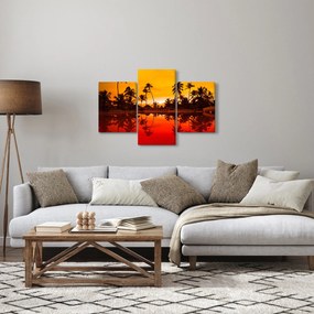 Kép - naplemente az üdülőhely felett (90x60 cm)