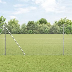 Hegesztett Drótháló Kerítés 13 Tüskés Oszloppal 1,5x50 m Horganyzott Acél