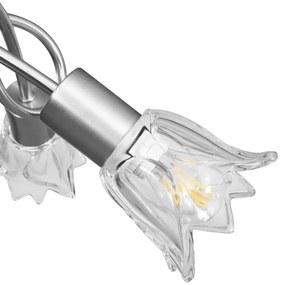 átlátszó üveg lámpaernyős mennyezeti lámpa 3 db E14-es izzóhoz