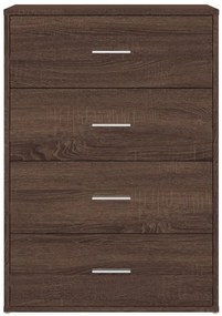 2 db barna tölgy színű szerelt fa tálalószekrény 60x31x84 cm