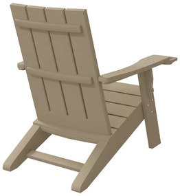 világosbarna polipropilén kerti adirondack szék 75x88,5x89,5 cm