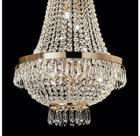 Ideal Lux - LED Kristály csillár láncon CAESAR 6xG9/3W/230V átm. 38 cm arany