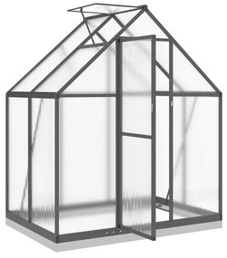 antracitszürke alumínium melegház alapvázzal 169 x 114 x 202 cm
