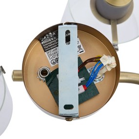 Design mennyezeti spotlámpa bronz színben, átlátszó üveggel, kerek, 3-lámpás - Domo