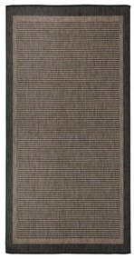 sötétbarna lapos szövésű kültéri szőnyeg 100 x 200 cm