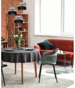 Csillár zsinóron CORAL 3xE27/60W/230V szürkés-fekete