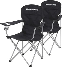NOMAD kempingszékek, 2 db-os szett, fekete SongmicsHome