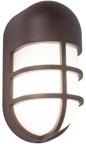 LED lámpatest , oldalfali , 15W , meleg fehér , rozsda barna , kültéri , IP54 , LUTEC , BULLO