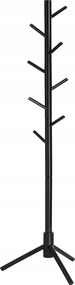 Álló ruhaakasztó Songmics fekete fa 175 cm 8 akasztó