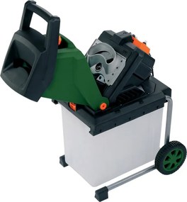 CHIP kerti aprítógép/daráló 50 literes gyűjtőtartállyal, 3100W fekete/zöld Gardebruk
