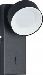 Fali lámpa Italux Fonten Led 1.8W fekete homokfúvott, IP20, modern