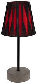 Mila asztali lámpa E14-es foglalat, 1 izzós, 25W szürke-fekete-piros