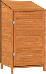 vidaXL barna tömör fenyőfa kerti fészer 55 x 52 x 112 cm