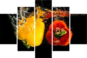 Kép - paprika a vízben (150x105 cm)