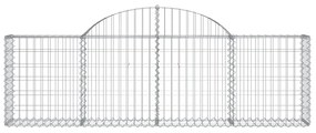30 db íves horganyzott vas gabion kosár 200x30x60/80 cm