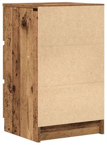 2 db antik fa éjjeliszekrények 3 fiókkal 39x35x65 cm