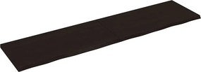 vidaXL sötétbarna kezelt tömör fa fürdőszobai pult 200x50x(2-4) cm