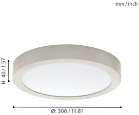 Eglo 32443 - FUEVA 1 LED mennyezeti lámpatest 24W/230V