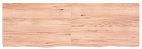 világosbarna kezelt tömör tölgyfa fali polc 120 x 40 x (2-4) cm