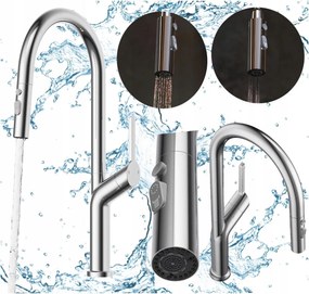 Konyhai csaptelep króm kihúzható kifolyócső Nokka álló konyhai csaptelep