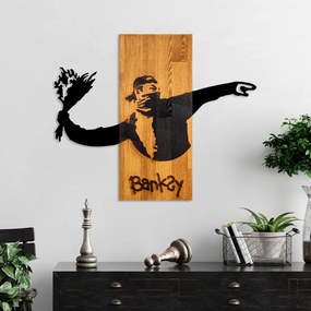 Banksy Virágdobó fa faldekoráció