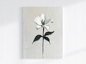 Vászonkép Canvas Olaj Impasto Természet Virág Fehér Liliom 60x80