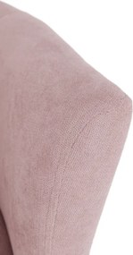 Klub fotel puffal, rózsaszín, ROSE