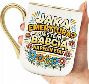 Bögre Nagyinak Elegáns Milyen Nyugdíjas Vagyok Nagymama Teljes Munkaidőben Arany